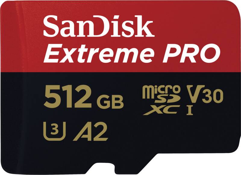 Extreme PRO microSDXC 512GB + SD Adapter + 2 years RescuePRO