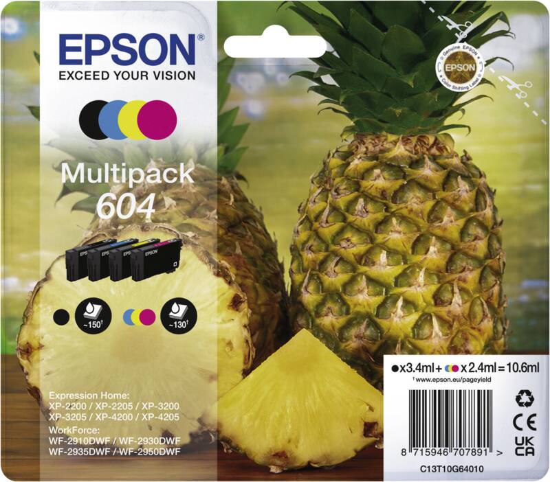 604 Multipack BK/C/M/Y