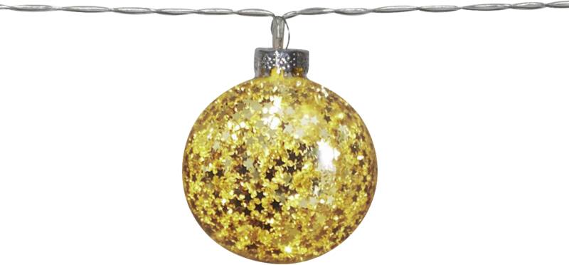 Lichterkette Glitter gold