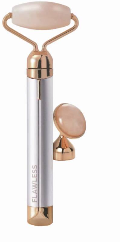 2-536834 Contour Gesichtsroller Rosenquartz White