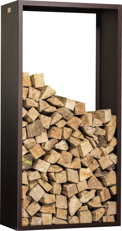 Kaminholzregal Nova 120, Stahl Rost-Look