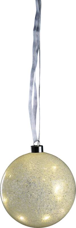 GLASS BALL SNOW W/20LED Ø12CM W/BATTERY BOX