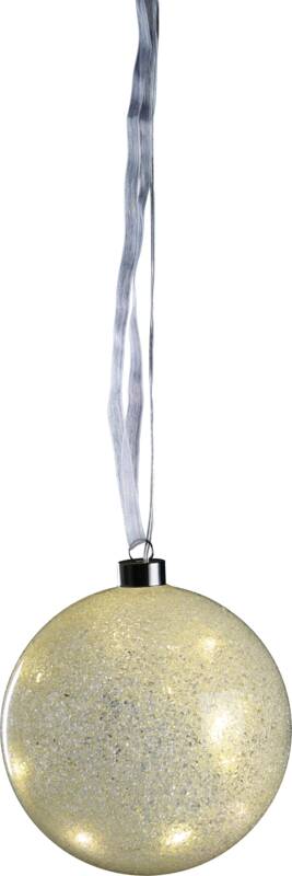 GLASS BALL SNOW W/15LED Ø15CM BATTERY BOX