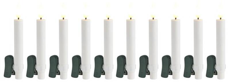 3D LED CANDLES 10PCS W/REMOTE CONTROL