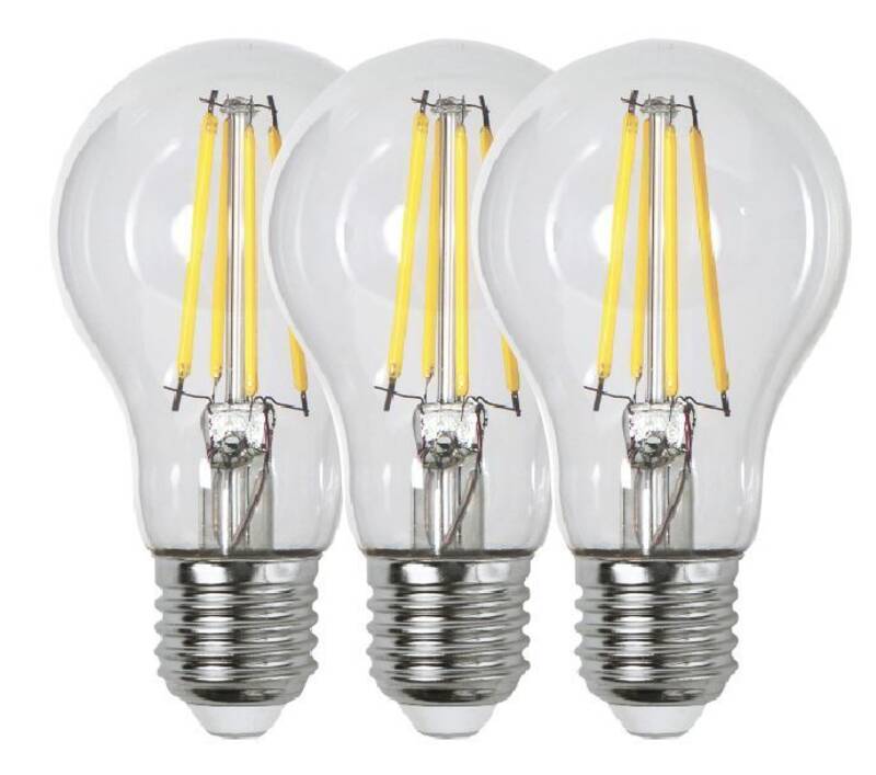 7W Filament 3er-Pack , E27, A60, warmweiss