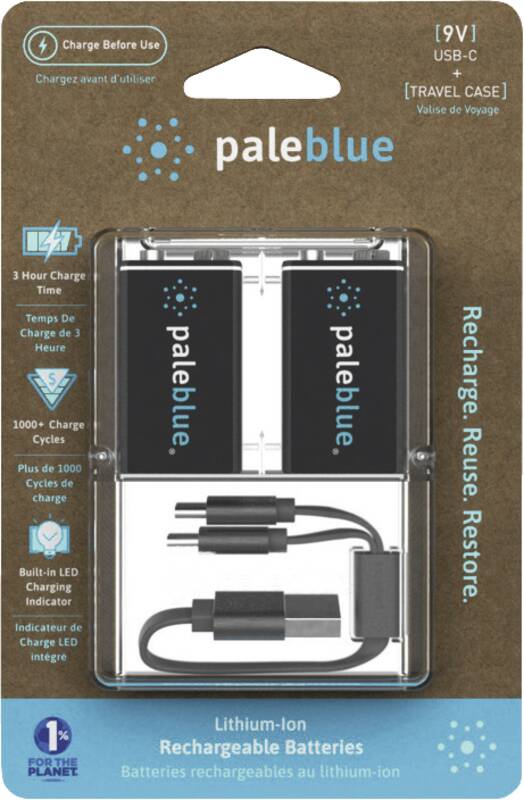 Battery 9V USB-C2pcs