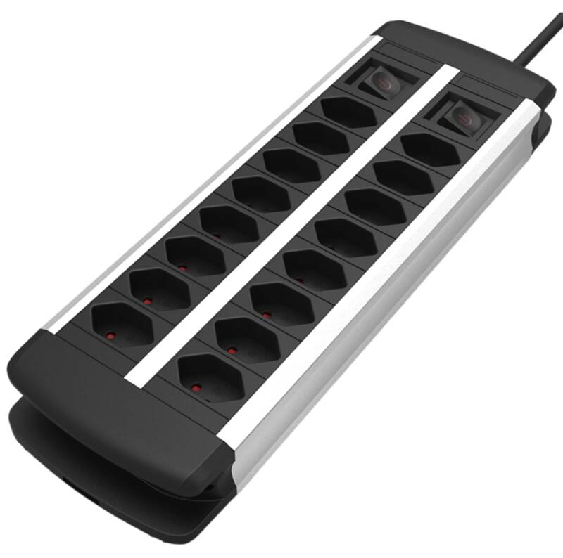 XXL-Alu Steckleiste 16x T13