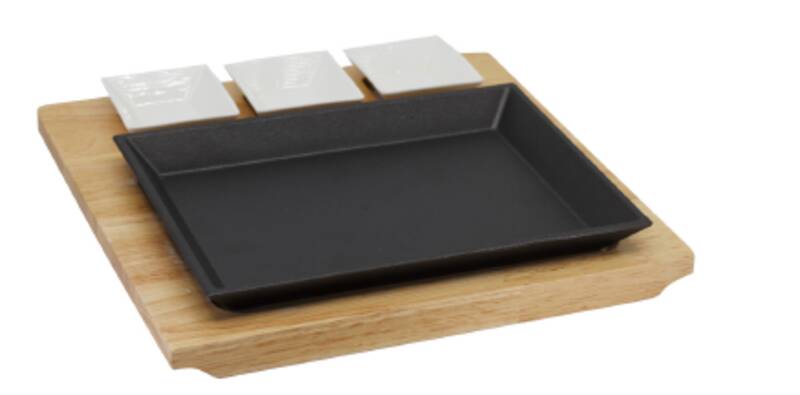 Hot Plate aus Guss, Wood-Cook, 26.5 x 25 x 4 cm