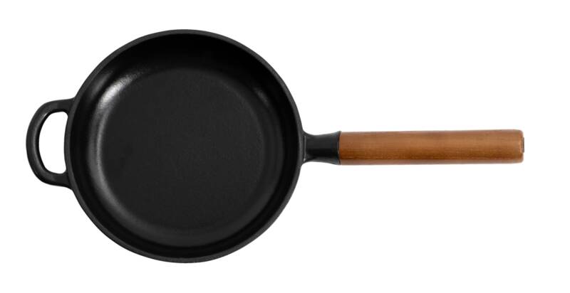 Gussbratpfanne "Large", Gusseisen, schwarz mit Holzgriff, Ø