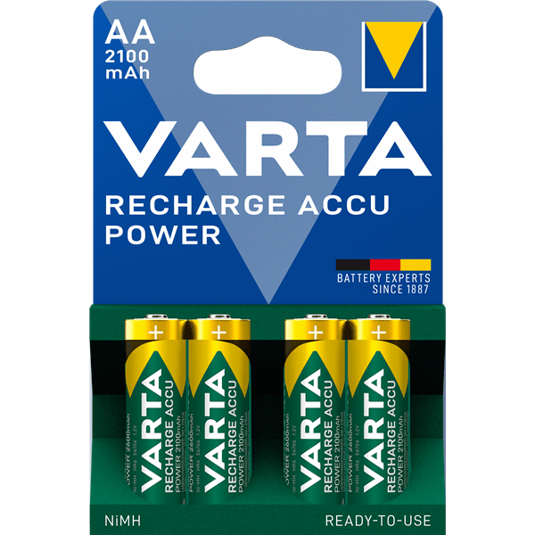 Wiederaufladbarer Ni-MH-Akku AA | 1.2 V DC | 2100 mAh | 4-Blister-Karte - handy.ch