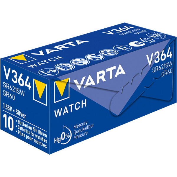 Silber-Oxid-Batterie SR60 | 1.55 V DC | 16 mAh | 1 Packung | Uhr | Silber - handy.ch