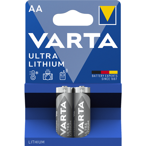 Lithium-Batterie AA | 1.5 V DC | 2900 mAh | 2-Blister-Karte | Grau / Silber - handy.ch