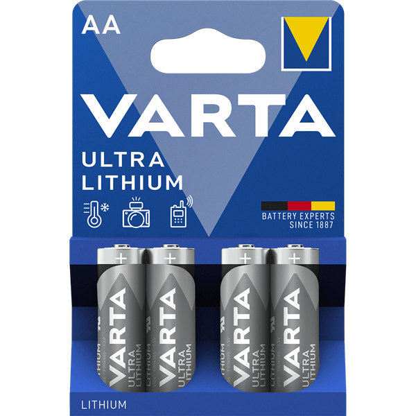 Lithium-Batterie AA | 1.5 V DC | 2900 mAh | 4-Blister-Karte | Grau / Silber - handy.ch