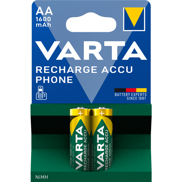 Wiederaufladbarer Ni-MH-Akku AA | 1.2 V DC | 1600 mAh | 2-Blister-Karte - handy.ch
