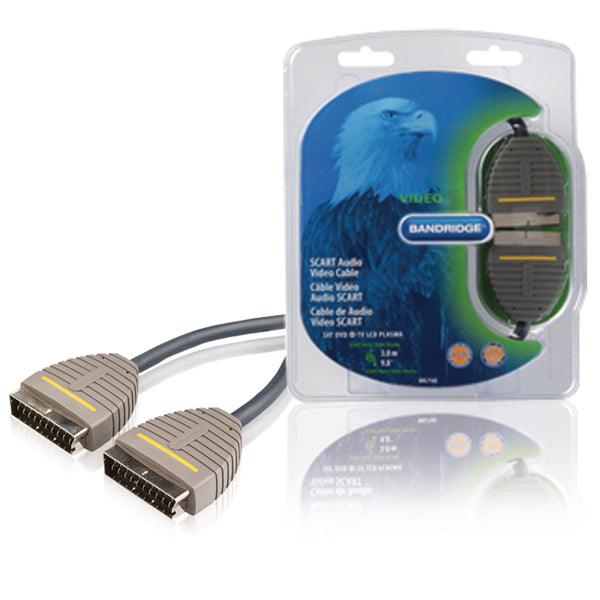 SCART-Kabel Scart-male - Scart-male 3.00 m Blau - handy.ch