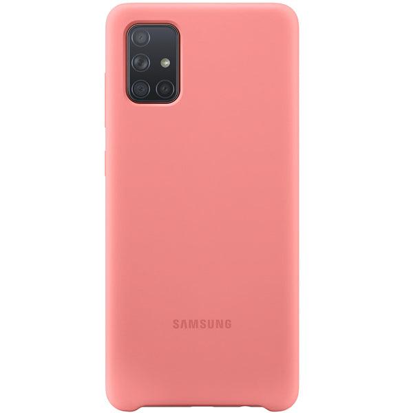 Galaxy A71 Silicone Cover pink - handy.ch