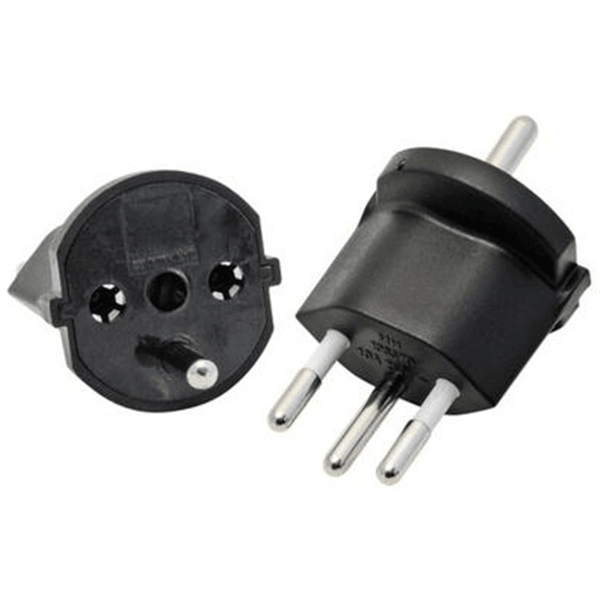 Schuko Kupplung -> CH Stecker 3 Pol Fix sw - handy.ch