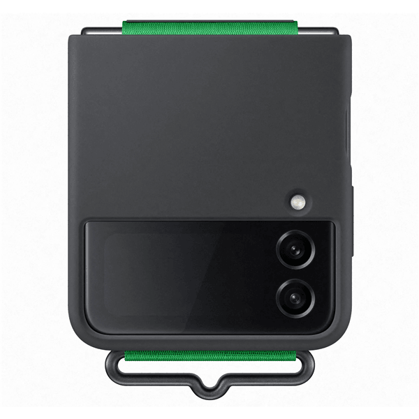 Galaxy Z Flip4 Silicone Cover with Strap schwarz - handy.ch