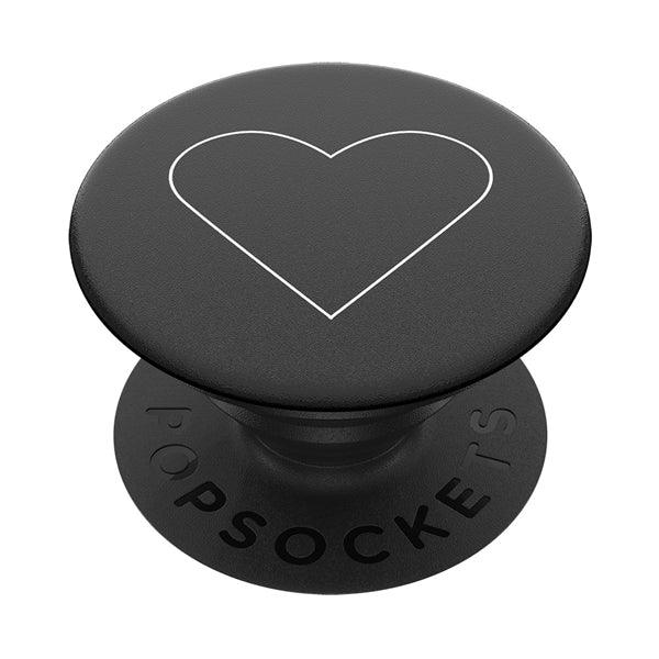 PopGrip White Heart Black - handy.ch