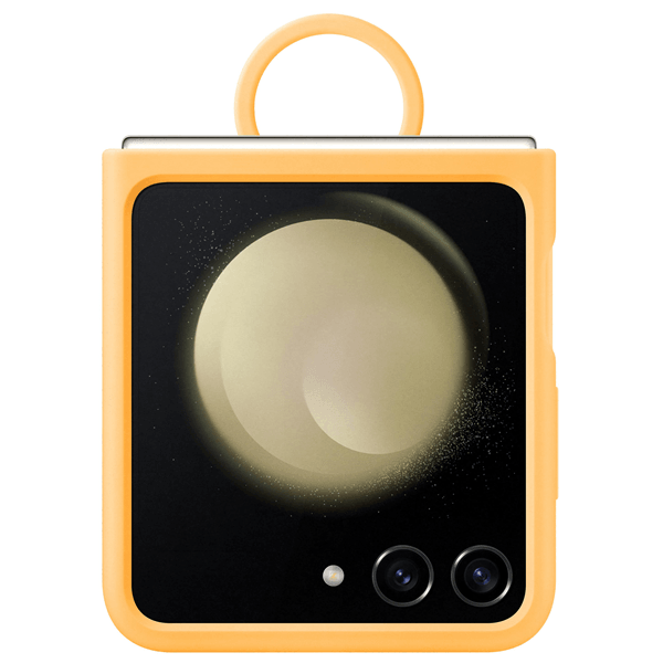 Galaxy Z Flip5 Silicone Case with Ring apricot - handy.ch
