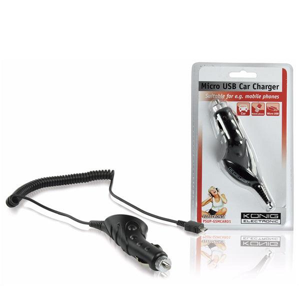 Auto-Ladegerät 1.0 A Micro USB Schwarz - handy.ch