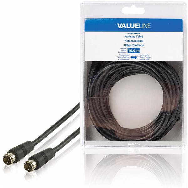 Antennenkabel F-Stecker Quick - F-Stecker Quick 10.0 m Schwarz - handy.ch