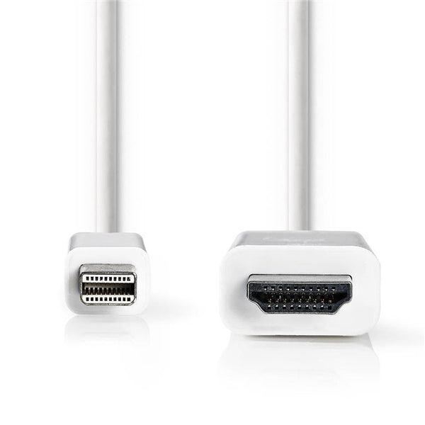 Mini Displayport-Kabel | DisplayPort 1.2 | Mini DisplayPort Stecker | HDMI Stecker | 21.6 Gbps | Vernickelt | 2.00 m | Rund | PVC | Weiss | Box - handy.ch