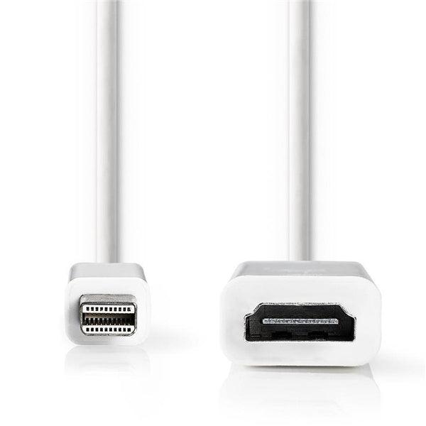 Mini Displayport-Kabel | DisplayPort 1.2 | Mini DisplayPort Stecker | HDMI Ausgang | 21.6 Gbps | Vernickelt | 0.20 m | Rund | PVC | Weiss | Box - handy.ch