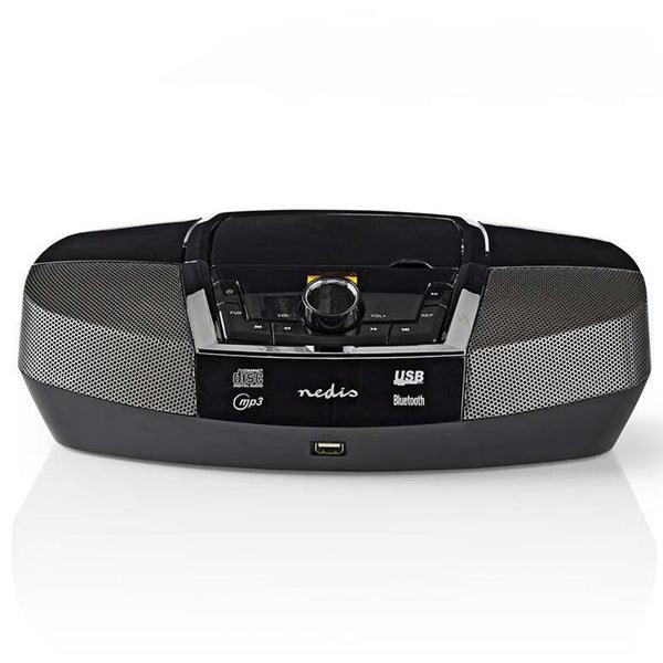 CD-Player Boombox | Batteriebetrieben / Netzstromversorgung | Stereo | 12 W | Bluetooth® | FM | USB Wiedergabe | Tragegriff | Schwarz - handy.ch