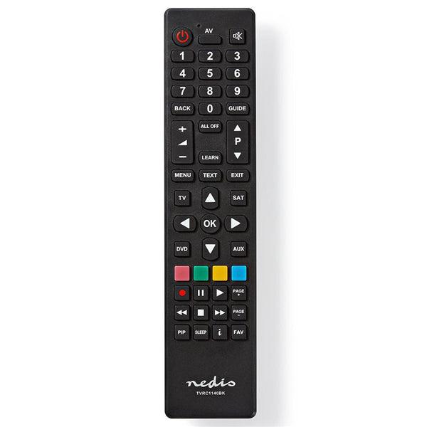 Universal-Fernbedienung | Programmierbar | 4 Geräte | Clear Lay-out | Infrarot | Schwarz - handy.ch