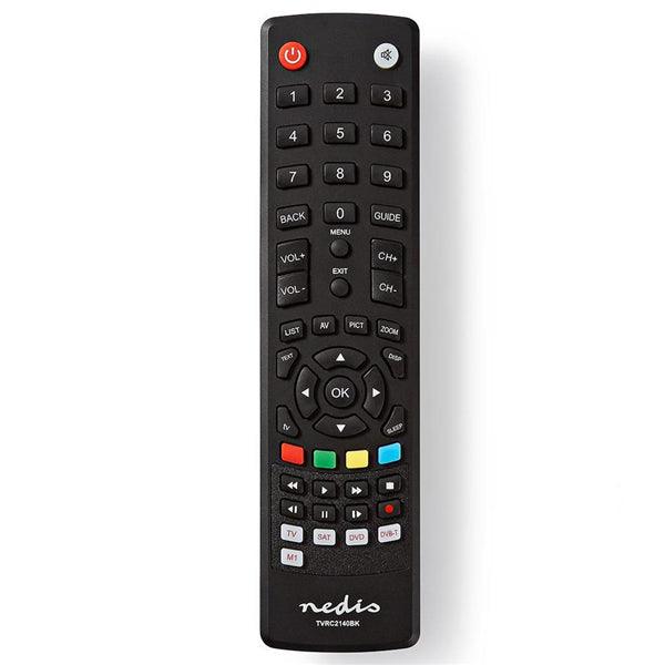 Universal-Fernbedienung | Vorprogrammiert | 4 Geräte | Amazon Prime / Disney + Button / Netflix Button / Speichertasten / TV Guide-Taste / Youtube Button | Infrarot | Schwarz - handy.ch