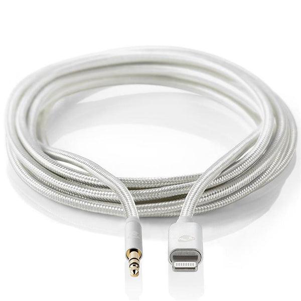 Lightning-Adapter | Apple Lightning 8-Pin | 3.5 mm Stecker | Vergoldet | 1.00 m | Rund | Nylon - handy.ch