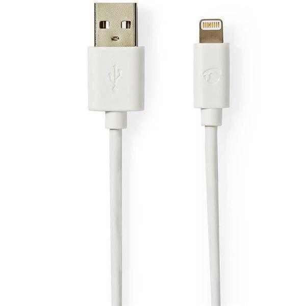 USB-Kabel | USB 2.0 | Apple Lightning 8-Pin | USB-A Stecker | 480 Mbps | Vergoldet | 1.00 m | rund | PVC | Grau / Weiss | Plastikbeutel - handy.ch