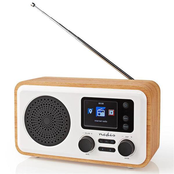 Internetradio | Tisch Ausführumg | Bluetooth® / Wi-Fi | DAB+ / FM / Internet | 2.4 " | Farbbildschirm | 7 W | ferngesteuert | App gesteuert | Wecker | Sleep Timer | Braun / Weiss - handy.ch