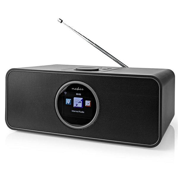 Internetradio | Tisch Ausführumg | Bluetooth® / Wi-Fi | FM / Internet | 2.4 " | Farbbildschirm | 42 W | ferngesteuert | App gesteuert | Kopfhörerausgang | Wecker | Sleep Timer | Schwarz - handy.ch