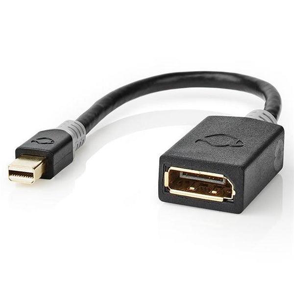 Mini Displayport-Kabel | DisplayPort 1.4 | Mini DisplayPort Stecker | DisplayPort Buchse | 48 Gbps | Vergoldet | 0.20 m | rund | PVC | Anthrazit | Verpackung mit Sichtfenster - handy.ch