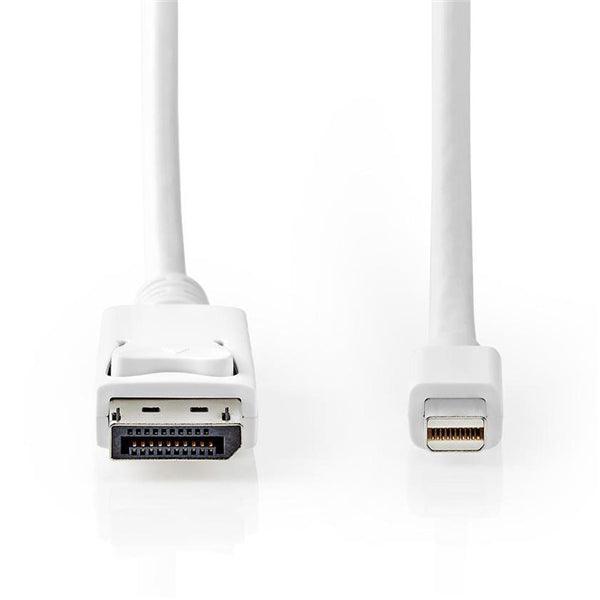 Mini Displayport-Kabel | DisplayPort 1.4 | Mini DisplayPort Stecker | DisplayPort Stecker | 48 Gbps | Vernickelt | 2.00 m | Rund | PVC | Weiss | Blister - handy.ch