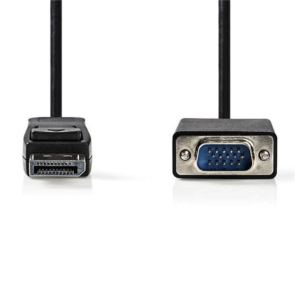 VGA-Kabel | DisplayPort Stecker | VGA Stecker | Vernickelt | Maximale Auflösung: 1080p | 2.00 m | rund | PVC | Schwarz | Box - handy.ch