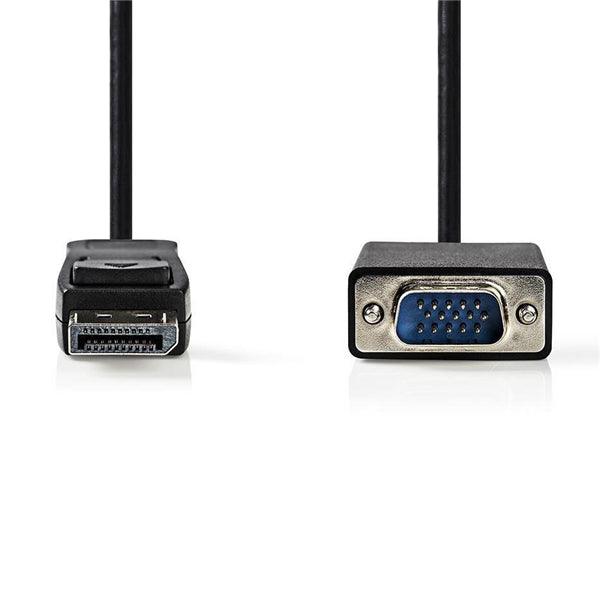 VGA-Kabel | DisplayPort Stecker | VGA Stecker | Vernickelt | Maximale Auflösung: 1080p | 1.00 m | Rund | PVC | Schwarz | Umschlag - handy.ch
