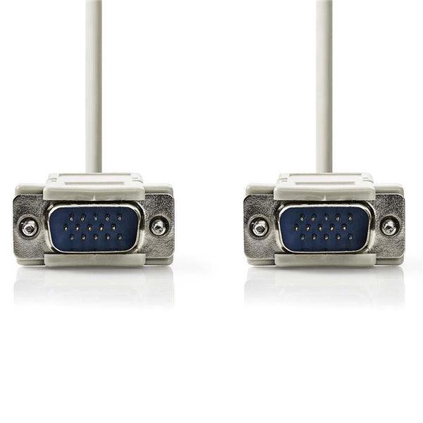 VGA-Kabel | VGA Stecker | VGA Stecker | Vernickelt | Maximale Auflösung: 1024x768 | 2.00 m | Rund | ABS | Elfenbein | Plastikbeutel - handy.ch