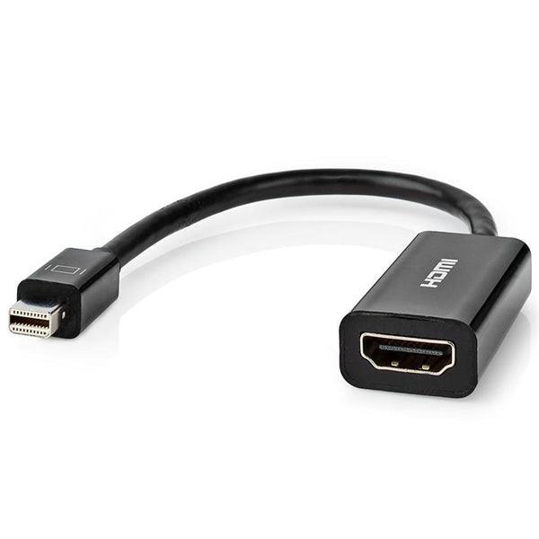 Mini Displayport-Kabel | DisplayPort 1.2 | Mini DisplayPort Stecker | HDMI Ausgang | 21.6 Gbps | Vernickelt | 0.20 m | Rund | PVC | Schwarz | Aufhänger - handy.ch