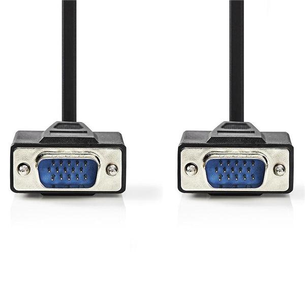 VGA-Kabel | VGA Stecker | VGA Stecker | Vernickelt | Maximale Auflösung: 1024x768 | 10.0 m | rund | ABS | Schwarz | Blister - handy.ch
