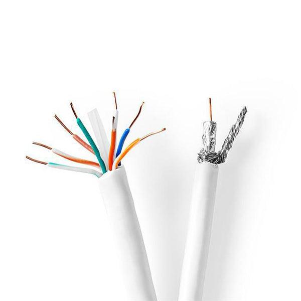 IEC (Coax) CAT6 Kombikabel | RG59 | 75 Ohm | Doppelt geschirmt | ECA | 100.0 m | Rund | Weiss | Rolle - handy.ch