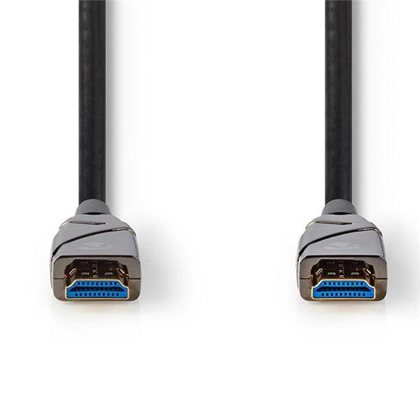 Aktive optische High Speed ??HDMI-Kabel mit Ethernet | HDMI Stecker | HDMI Stecker | 4K@60Hz | 18 Gbps | 15.0 m | Rund | PVC | Schwarz | Kartonverpackung - handy.ch