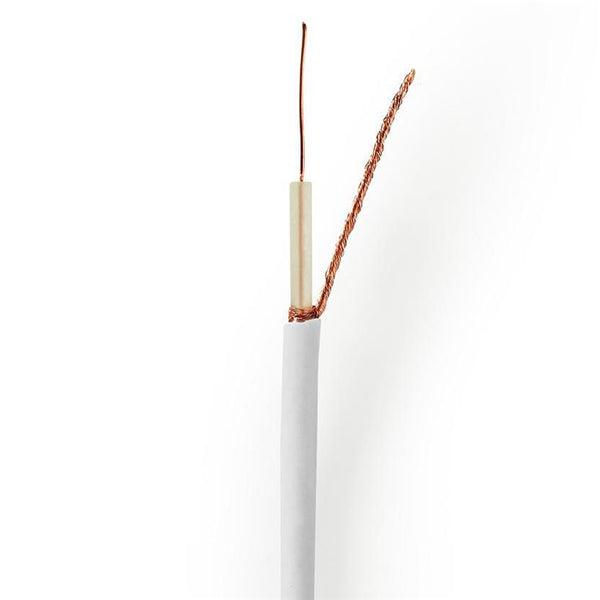 Antennenkabel auf Rolle | MINI KOAX | 75 Ohm | Einzeln geschirmt | ECA | 50.0 m | Koax | PVC | Weiss | Kartonverpackung - handy.ch