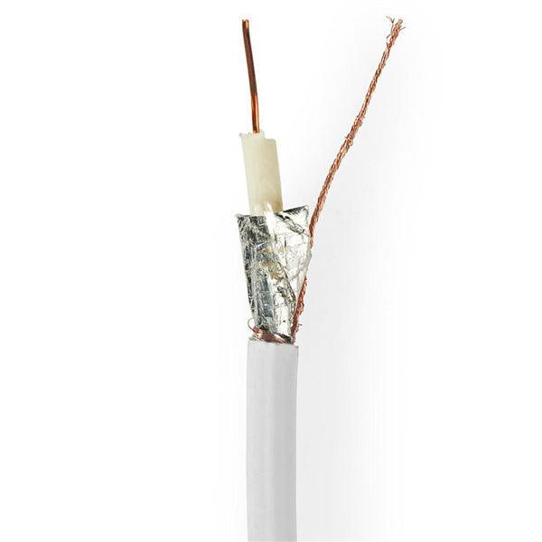 Antennenkabel auf Rolle | RG6T | 75 Ohm | Doppelt geschirmt | ECA | 50.0 m | Koax | PVC | Weiss | Kartonverpackung - handy.ch