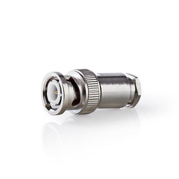 BNC-Stecker | Gerade | Stecker | Vernickelt | 50 Ohm | Twist-on | Kabeleingangsdurchmesser: 5.0 mm | Stahl | Silber | 25 Stück | Plastikbeutel - handy.ch