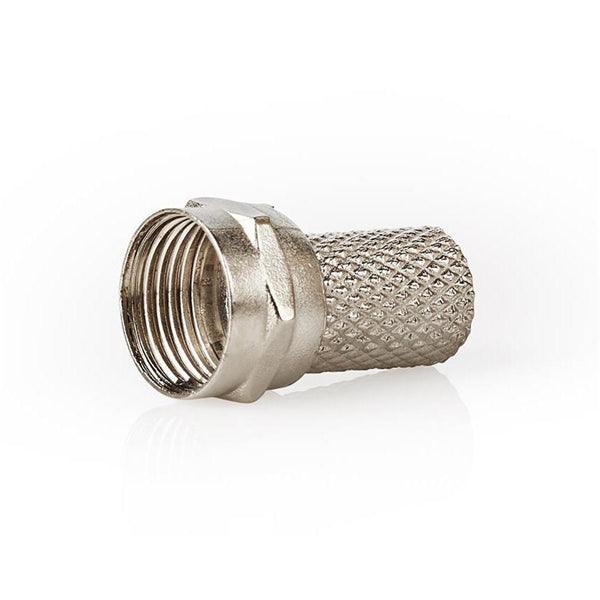 F-Stecker | Gerade | Stecker | Vernickelt | 75 Ohm | Twist-on | Kabeleingangsdurchmesser: 7.5 mm | Zinklegierung | Silber | 25 Stück | Plastikbeutel - handy.ch