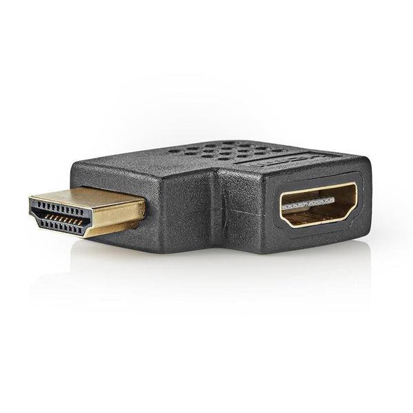 HDMI -Adapter | HDMI Stecker | HDMI Buchse | Vergoldet | Links abgewinkelt | ABS | Schwarz | 1 Stück | Umschlag - handy.ch
