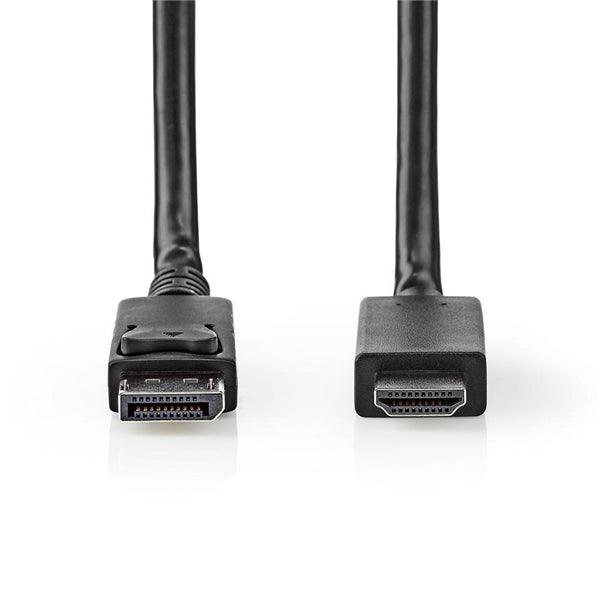 Displayport-Kabel | DisplayPort Stecker | HDMI Stecker | 4K@60Hz | Vernickelt | 2.00 m | Rund | PVC | Schwarz | Box - handy.ch